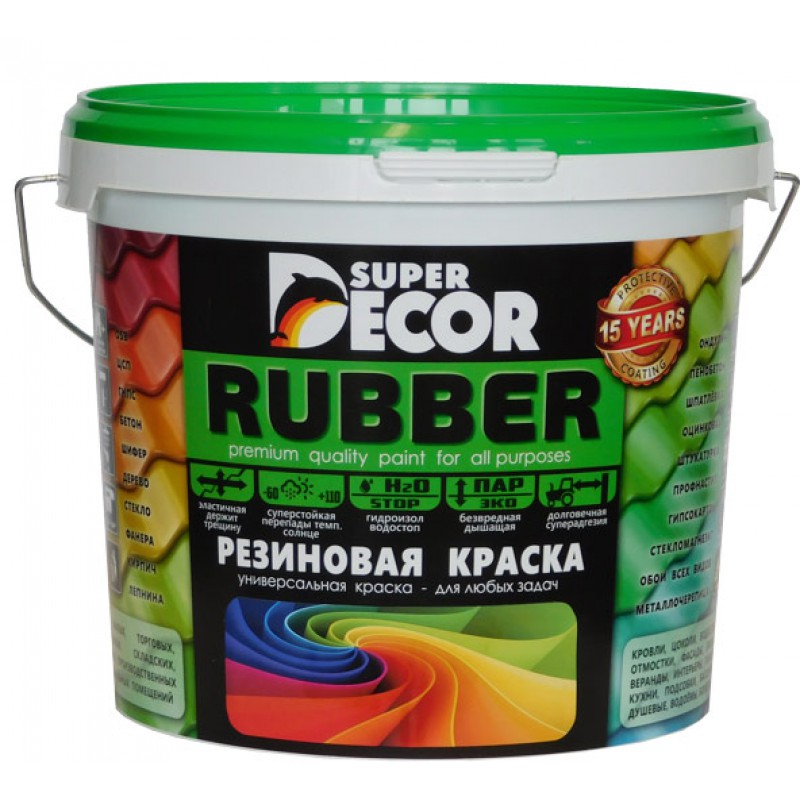 краска Ондулин №1 Super Decor Rubber -  резиновую .